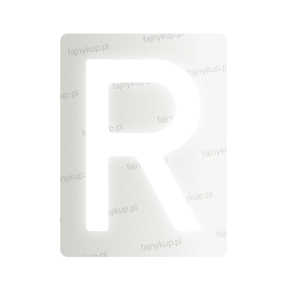 Nanofolia do tablic rejestracyjnych w Polsce (Szerokie) - Symbol "R"
