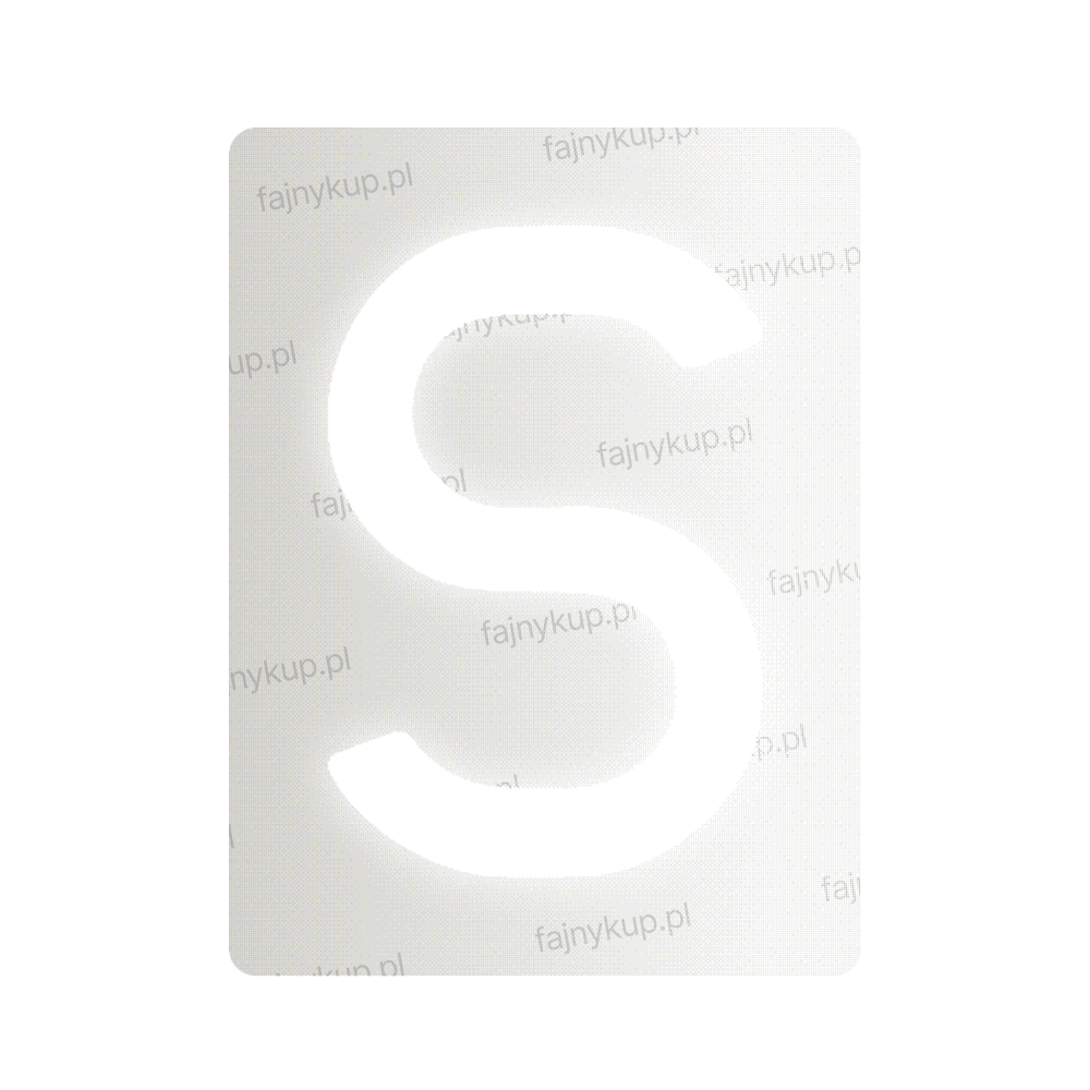 Nanofolia do tablic rejestracyjnych w Polsce (Szerokie) - Symbol "S"