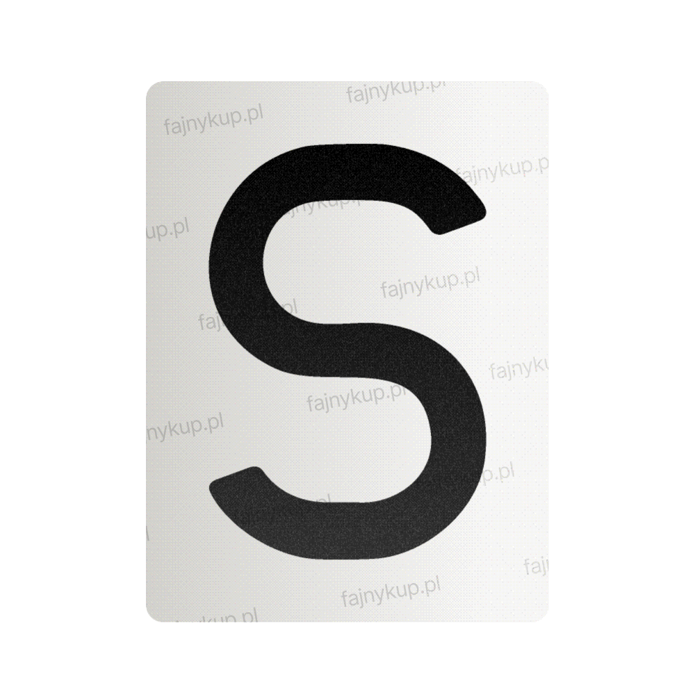 Nanofolia do tablic rejestracyjnych w Polsce (Szerokie) - Symbol "S"