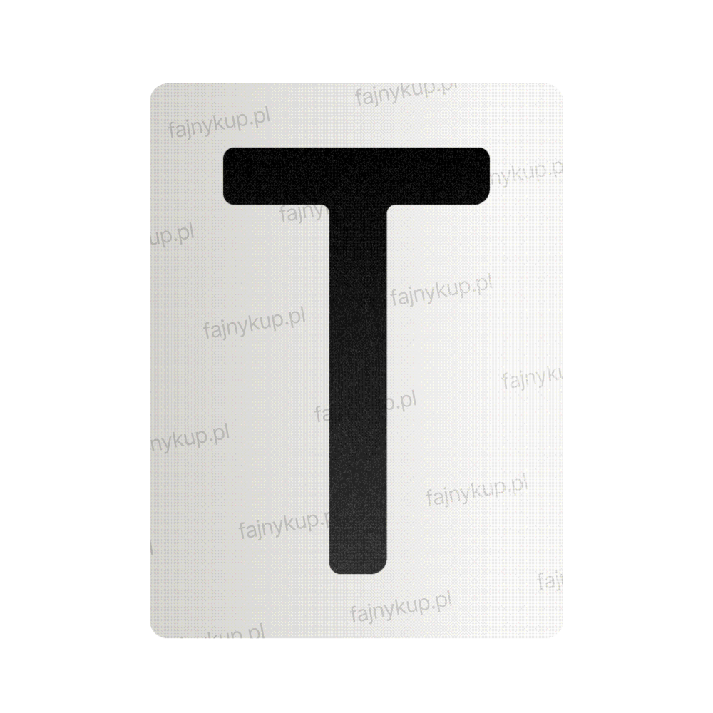 Nanofolia do tablic rejestracyjnych w Polsce (Szerokie) - Symbol "T"