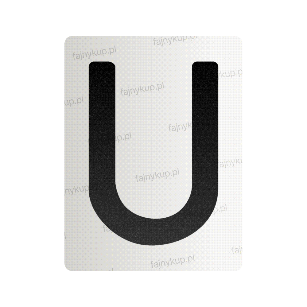 Nanofolia do tablic rejestracyjnych w Polsce (Szerokie) - Symbol "U"