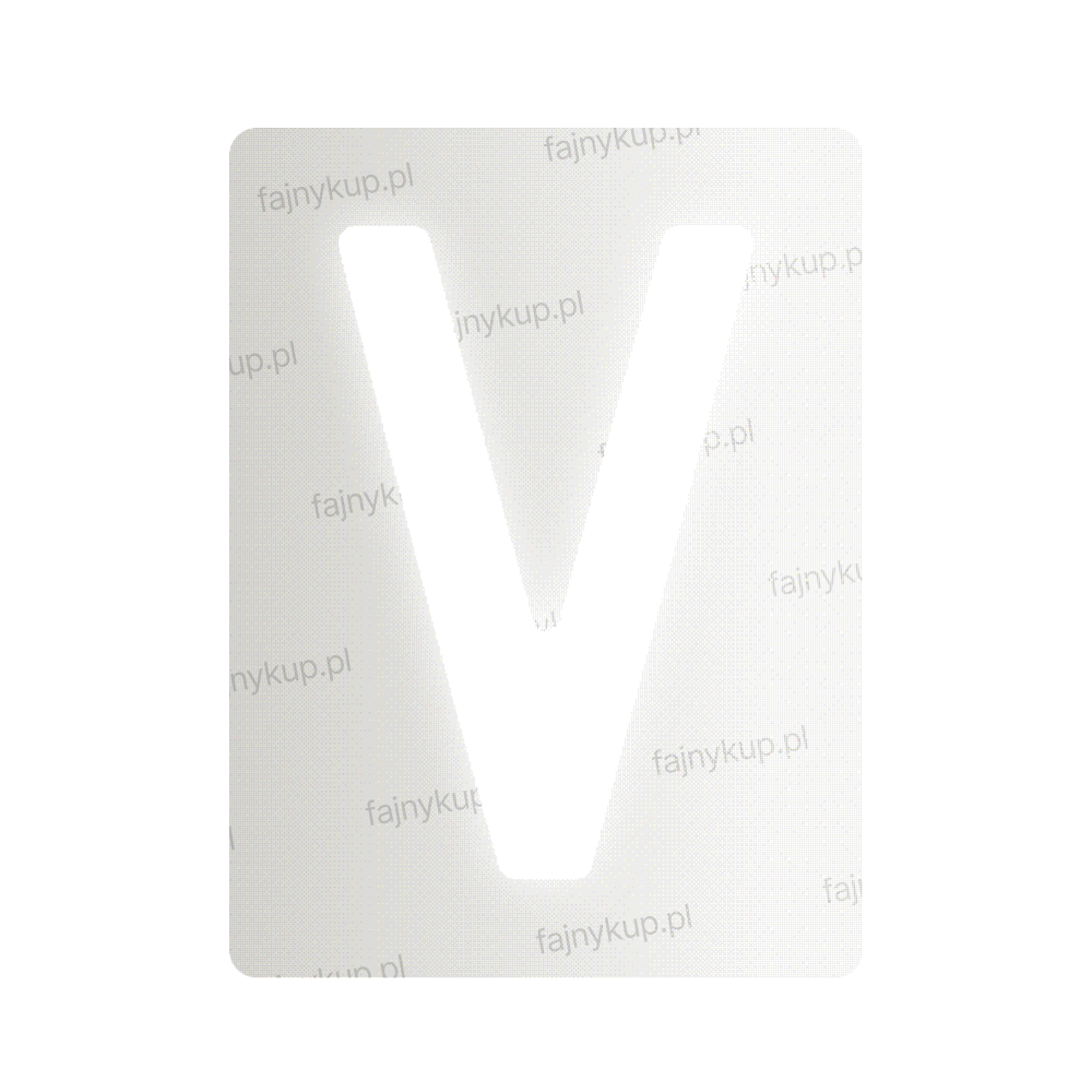 Nanofolia do tablic rejestracyjnych w Polsce (Szerokie) - Symbol "V"