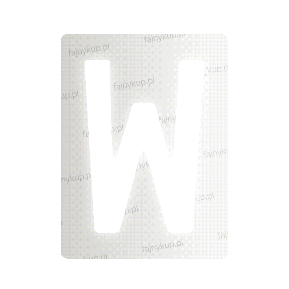 Nanofolia do tablic rejestracyjnych Polski (Szerokie) - Symbol "W"