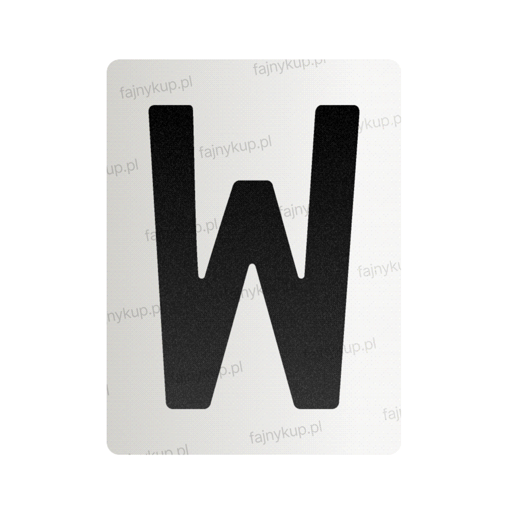 Nanofolia do tablic rejestracyjnych Polski (Szerokie) - Symbol "W"