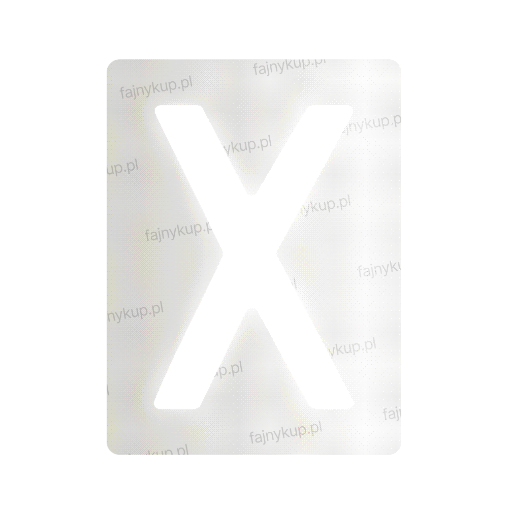 Nanofolia do tablic rejestracyjnych w Polsce (Szerokie) - Symbol "X"