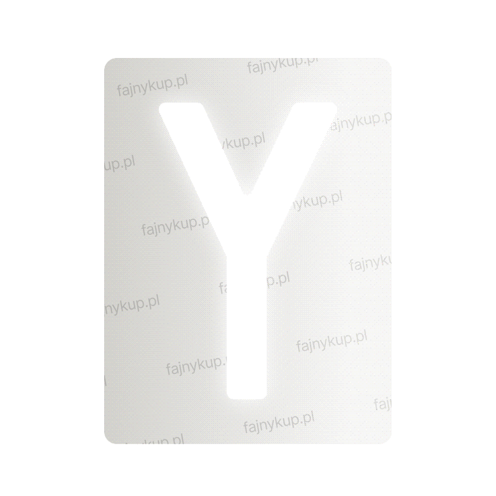 Nanofolia do tablic rejestracyjnych Polski (Szerokie) - Symbol "Y"