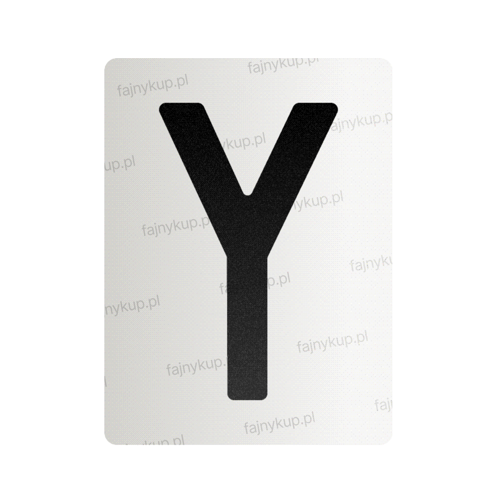 Nanofolia do tablic rejestracyjnych Polski (Szerokie) - Symbol "Y"