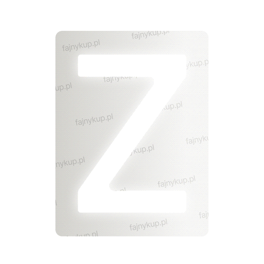Nanofolia do tablic rejestracyjnych w Polsce (Szerokie) - Symbol "Z"