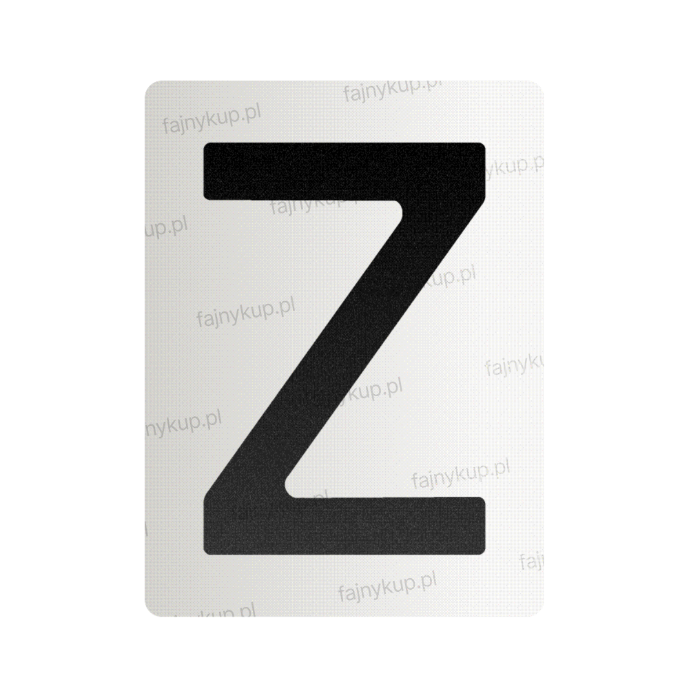 Nanofolia do tablic rejestracyjnych w Polsce (Szerokie) - Symbol "Z"