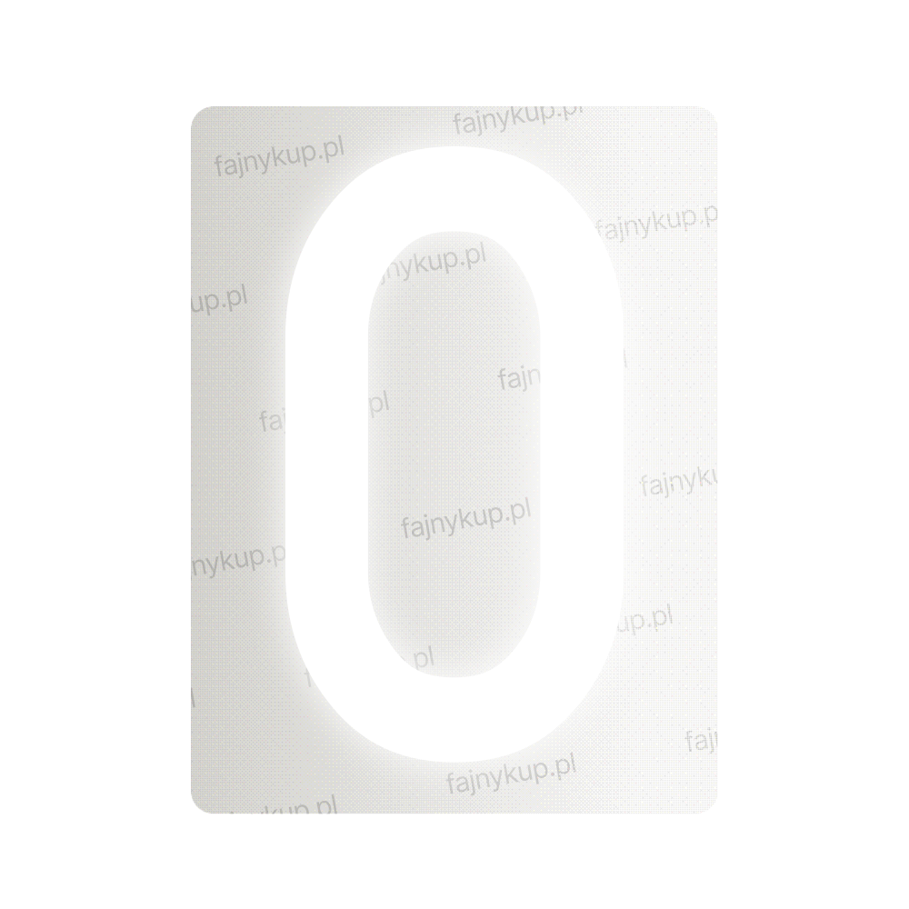 Tablice rejestracyjne nanofilmowe dla Polski (Standardowe) - Symbol "0"