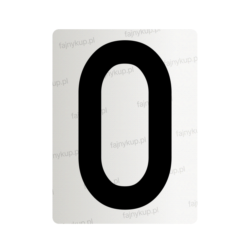 Tablice rejestracyjne nanofilmowe dla Polski (Standardowe) - Symbol "0"