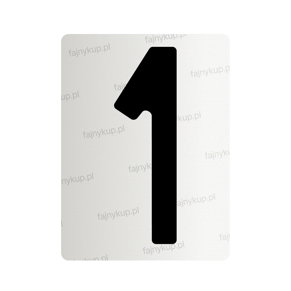 Tablice rejestracyjne nanofilmowe dla Polski (Standardowe) - Symbol "1"