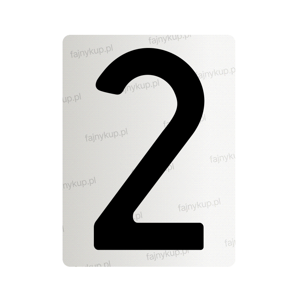 Tablice rejestracyjne nanofilmowe dla Polski (Standardowe) - Symbol "2"