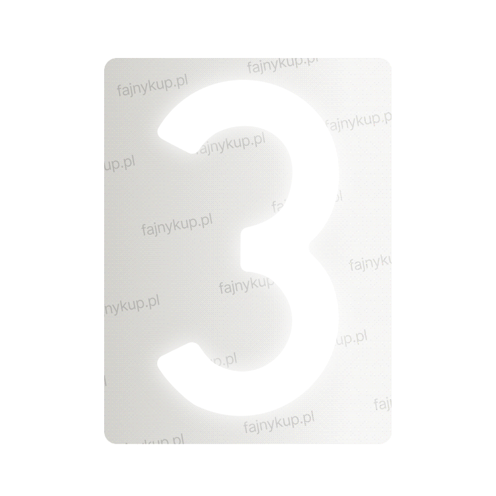 Tablice rejestracyjne nanofilmowe dla Polski (Standardowe) - Symbol "3"