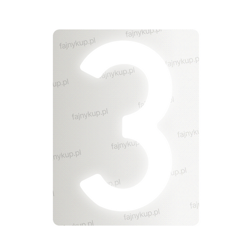 Tablice rejestracyjne nanofilmowe dla Polski (Standardowe) - Symbol "3"