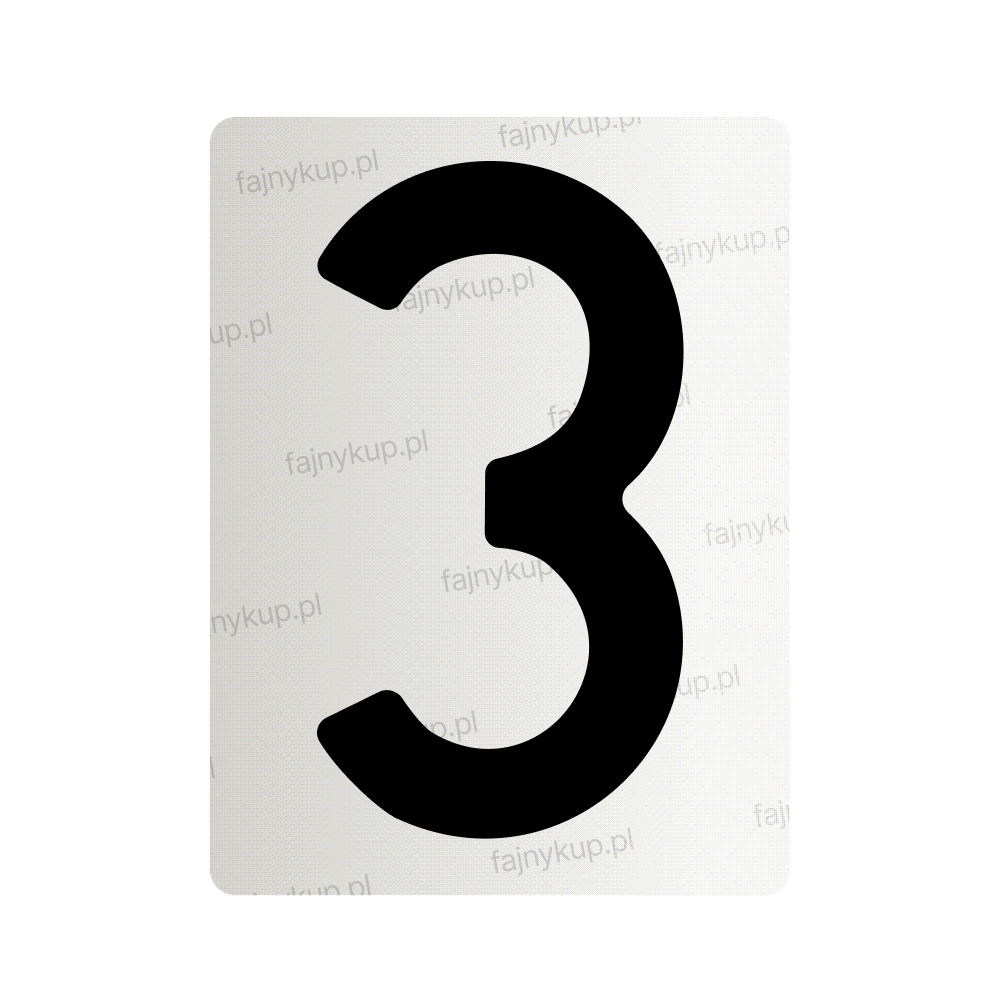 Tablice rejestracyjne nanofilmowe dla Polski (Standardowe) - Symbol "3"