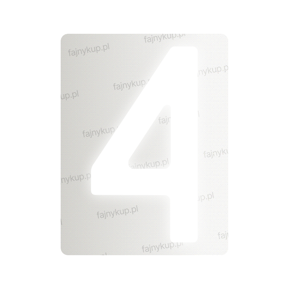 Tablice rejestracyjne nanofilmowe dla Polski (Standardowe) - Symbol "4"