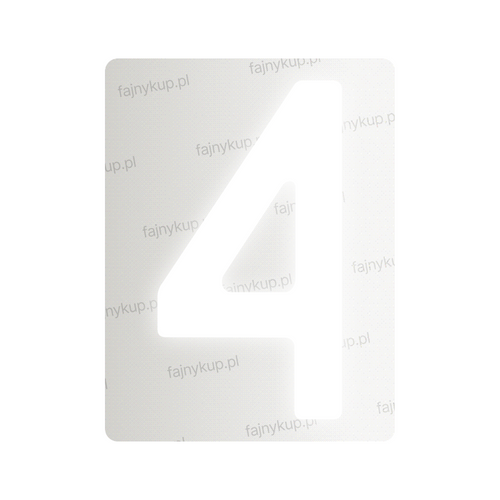 Tablice rejestracyjne nanofilmowe dla Polski (Standardowe) - Symbol "4"