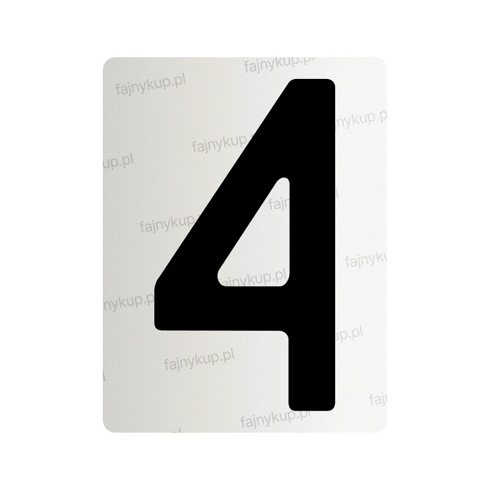 Tablice rejestracyjne nanofilmowe dla Polski (Standardowe) - Symbol "4"