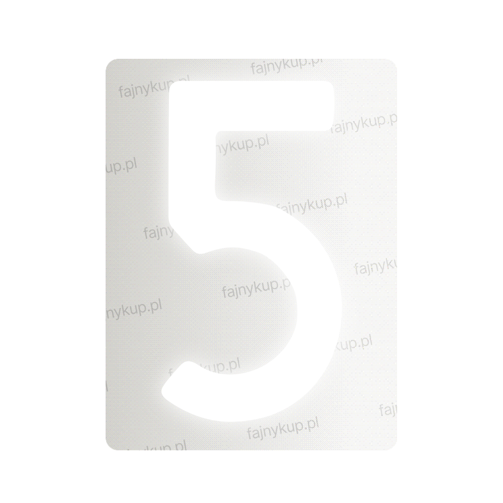 Tablice rejestracyjne nanofilmowe dla Polski (Standardowe) - Symbol "5"