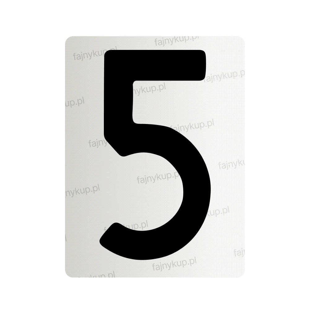 Tablice rejestracyjne nanofilmowe dla Polski (Standardowe) - Symbol "5"
