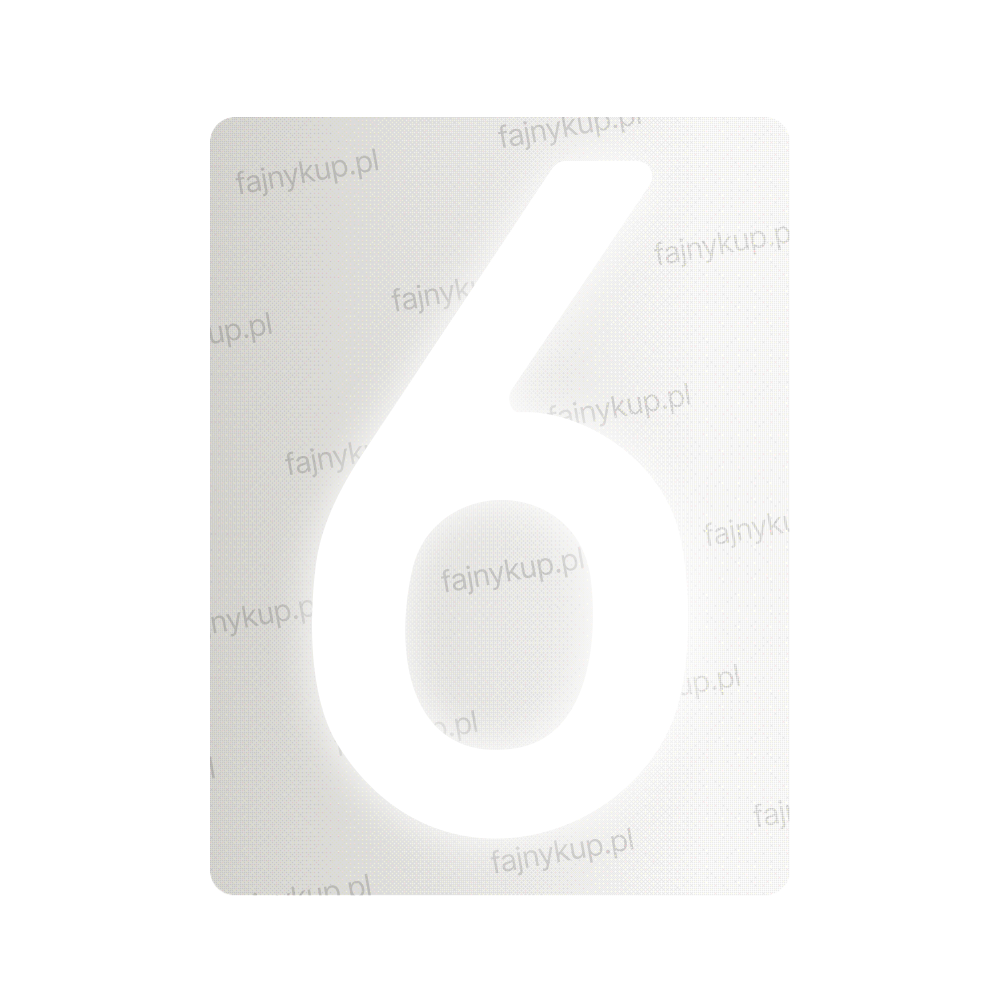 Tablice rejestracyjne nanofilmowe dla Polski (Standardowe) - Symbol "6"