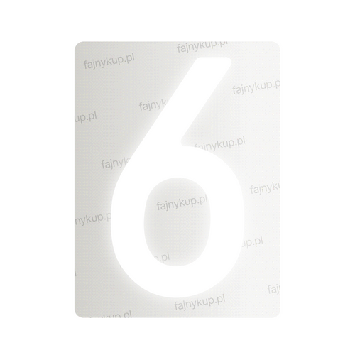 Tablice rejestracyjne nanofilmowe dla Polski (Standardowe) - Symbol "6"