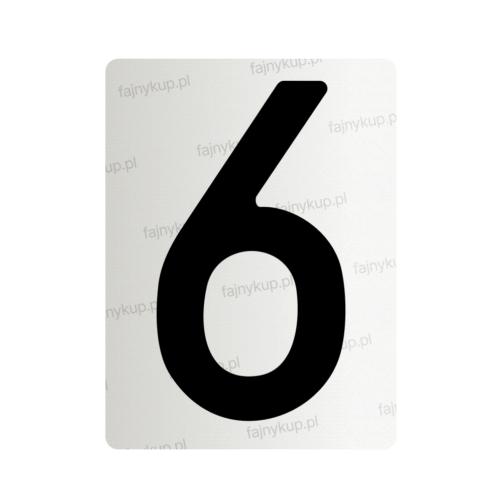Tablice rejestracyjne nanofilmowe dla Polski (Standardowe) - Symbol "6"