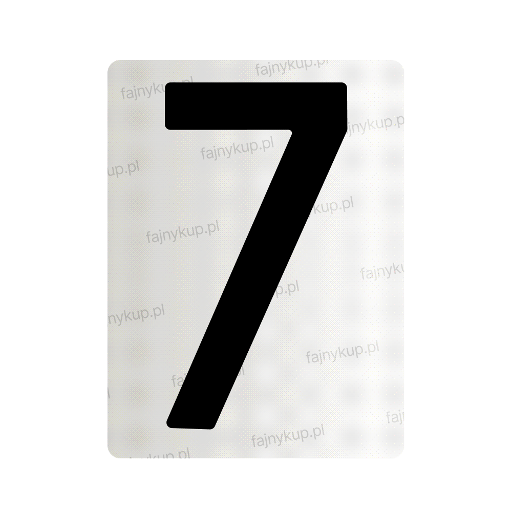 Tablice rejestracyjne nanofilmowe dla Polski (Standardowe) - Symbol "7"