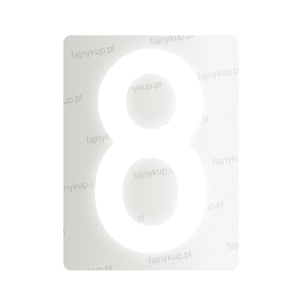 Tablice rejestracyjne nanofilmowe dla Polski (Standardowe) - Symbol "8"