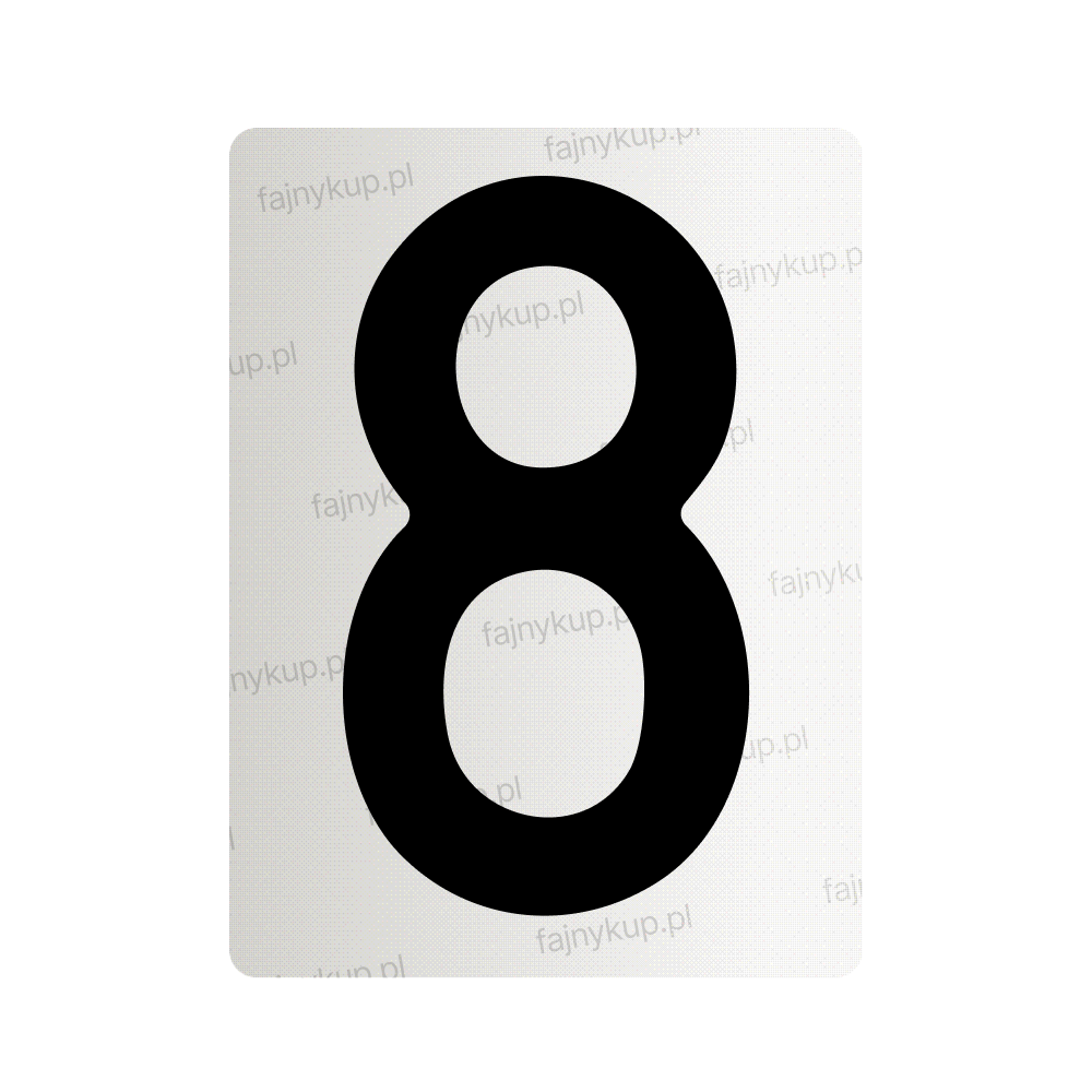 Tablice rejestracyjne nanofilmowe dla Polski (Standardowe) - Symbol "8"