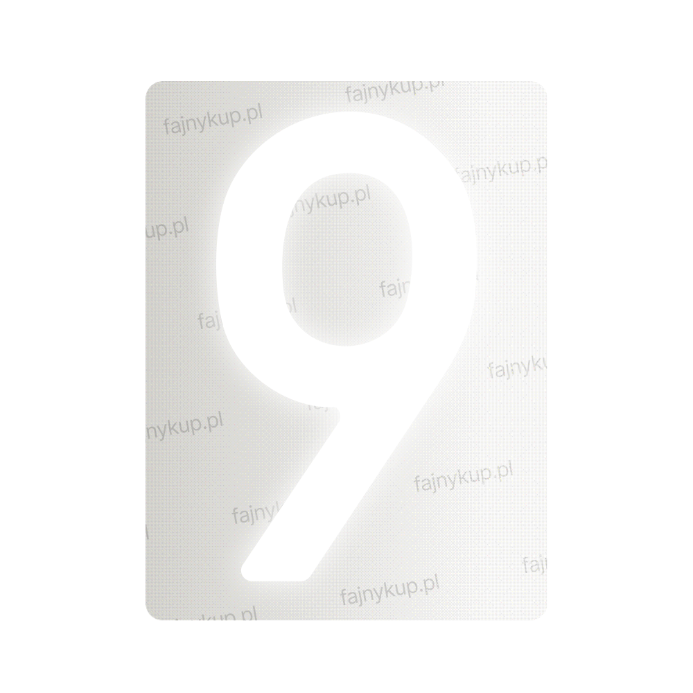 Tablice rejestracyjne nanofilmowe dla Polski (Standardowe) - Symbol "9"
