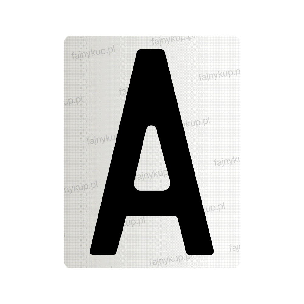 Tablice rejestracyjne nanofilmowe dla Polski (Standardowe) - Symbol "A"