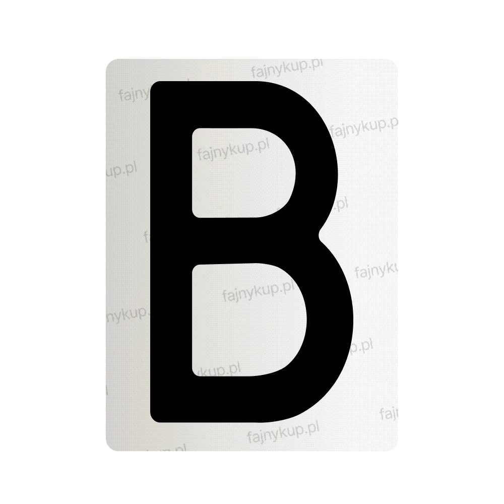 Tablice rejestracyjne nanofilmowe dla Polski (Standardowe) - Symbol "B"