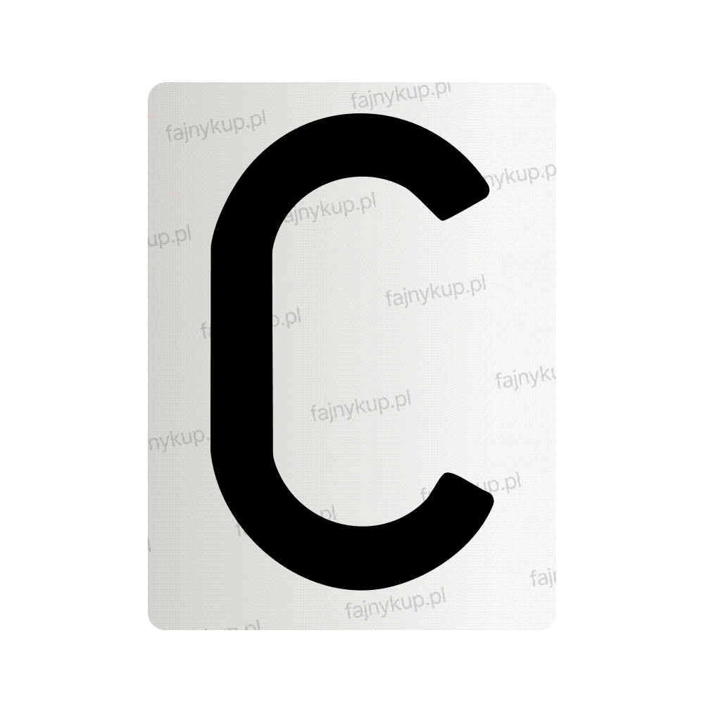 Tablice rejestracyjne nanofilmowe dla Polski (Standardowe) - Symbol "C"