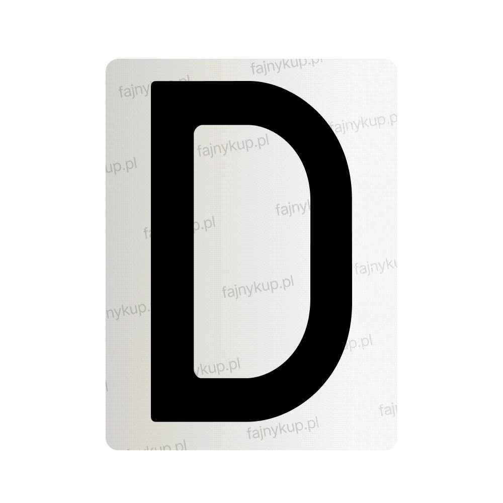 Tablice rejestracyjne nanofilmowe dla Polski (Standardowe) - Symbol "D"