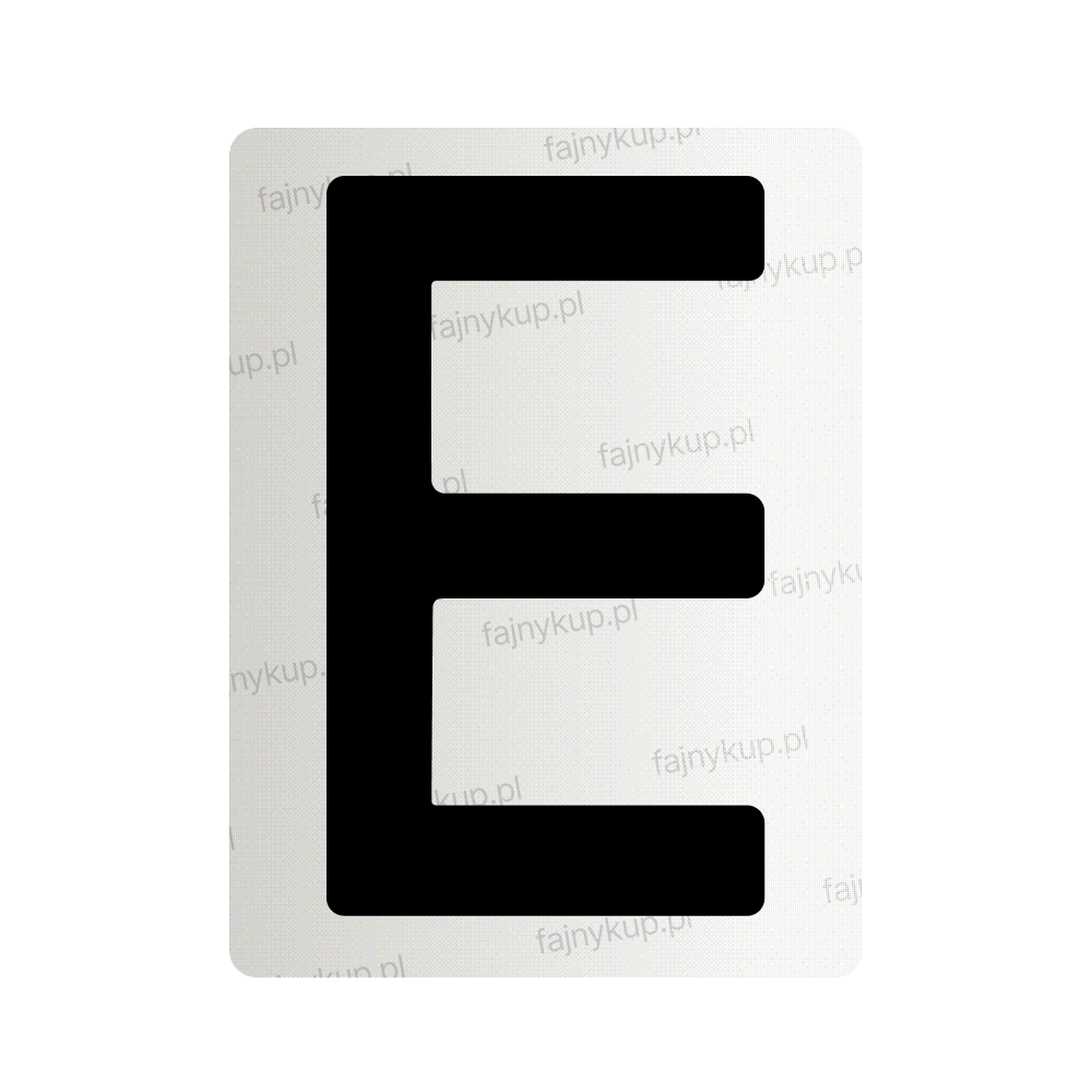 Tablice rejestracyjne nanofilmowe dla Polski (Standardowe) - Symbol "E"