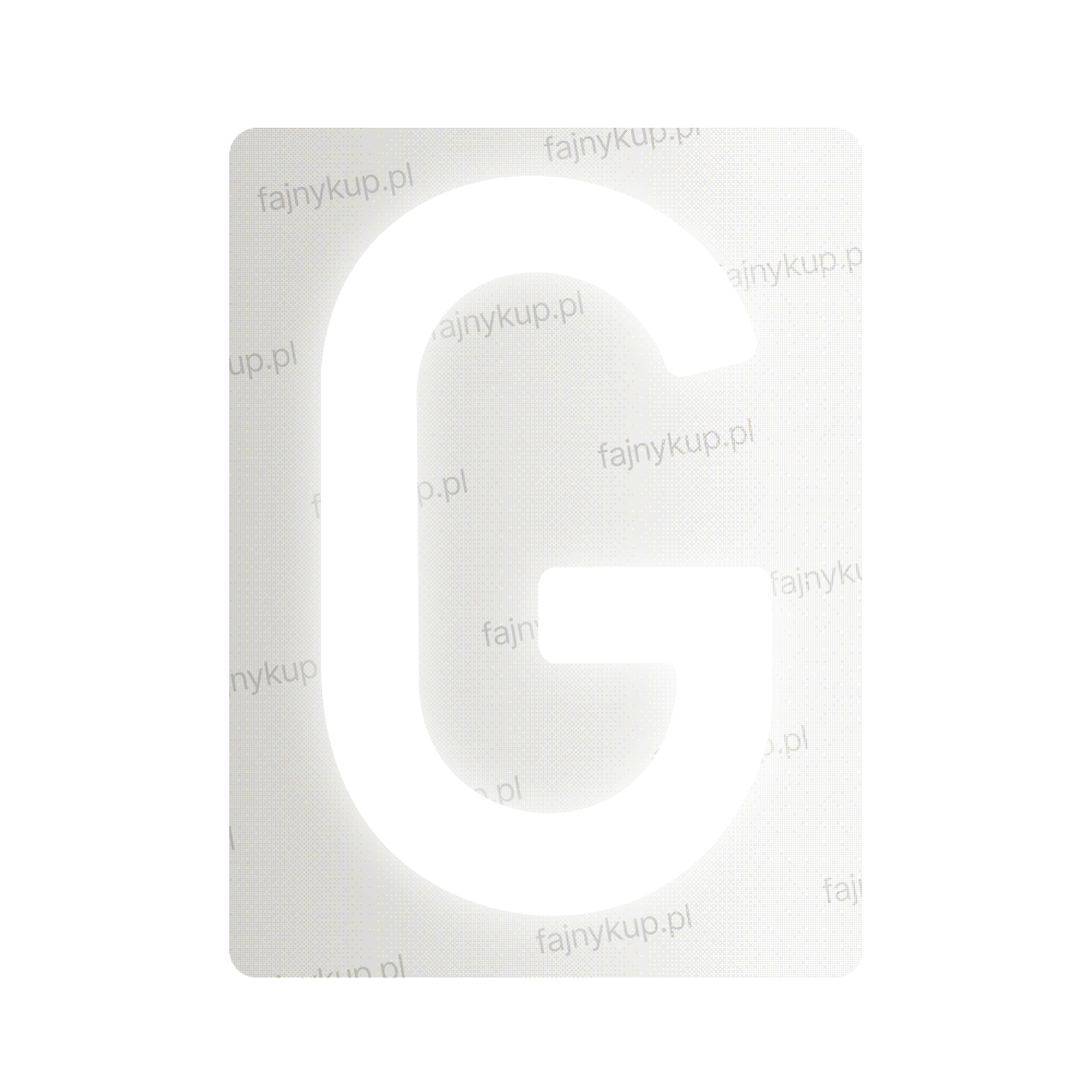 Tablice rejestracyjne nanofilmowe dla Polski (Standardowe) - Symbol "G"