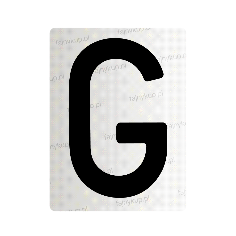 Tablice rejestracyjne nanofilmowe dla Polski (Standardowe) - Symbol "G"