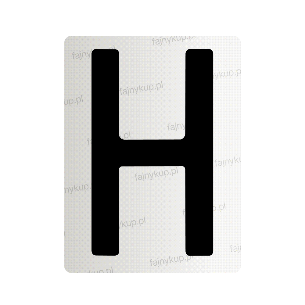 Tablice rejestracyjne nanofilmowe dla Polski (Standardowe) - Symbol "H"
