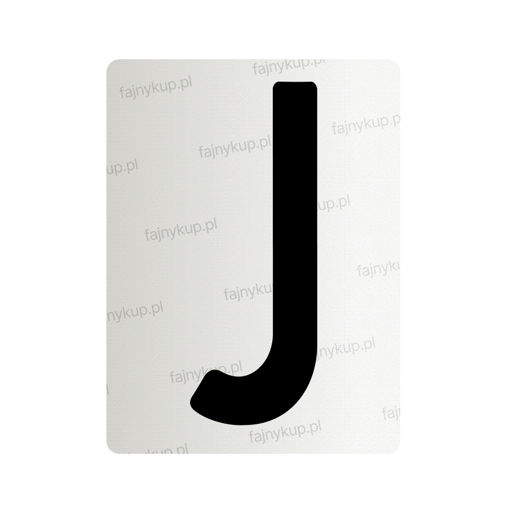 Tablice rejestracyjne nanofilmowe dla Polski (Standardowe) - Symbol "J"