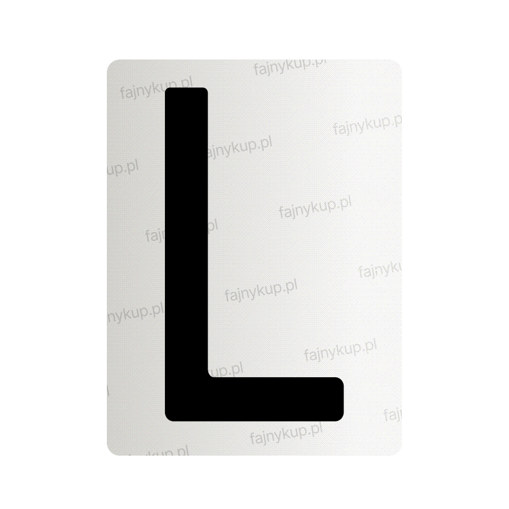 Tablice rejestracyjne nanofilmowe dla Polski (Standardowe) - Symbol "L"