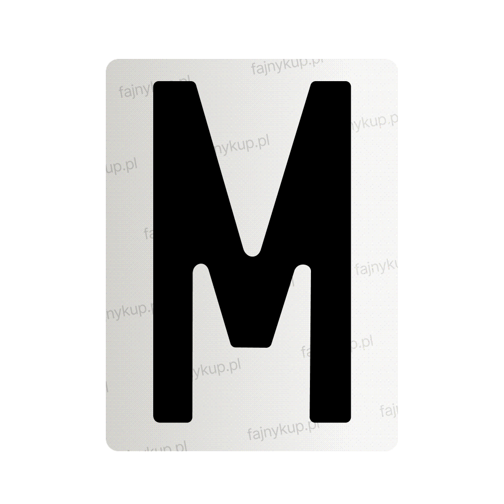 Tablice rejestracyjne nanofilmowe dla Polski (Standardowe) - Symbol "M"