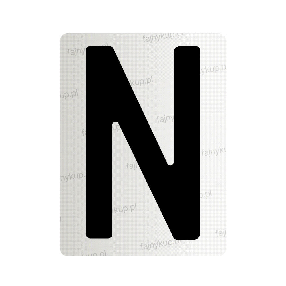 Tablice rejestracyjne nanofilmowe dla Polski (Standardowe) - Symbol "N"