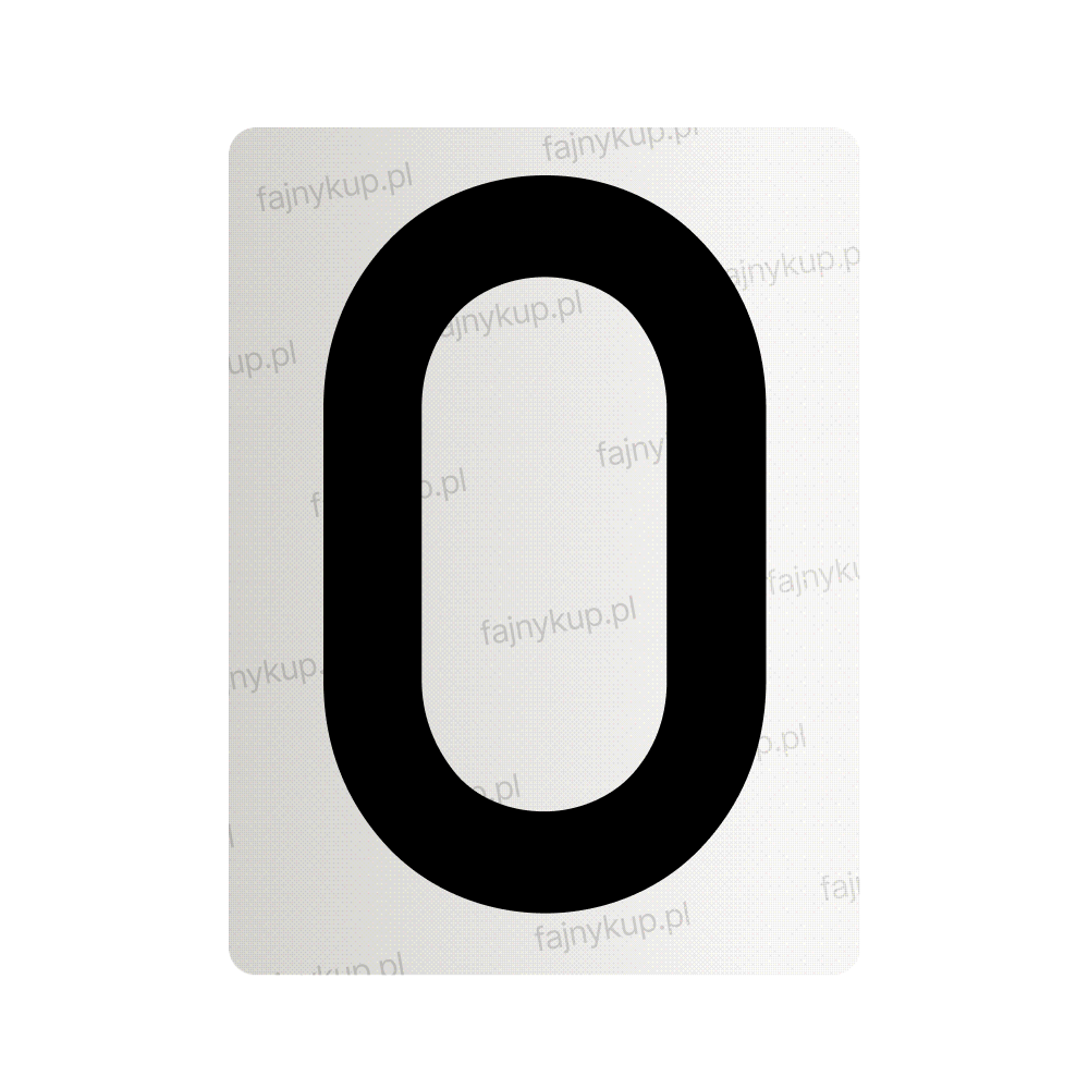 Tablice rejestracyjne nanofilmowe dla Polski (Standardowe) - Symbol "O"