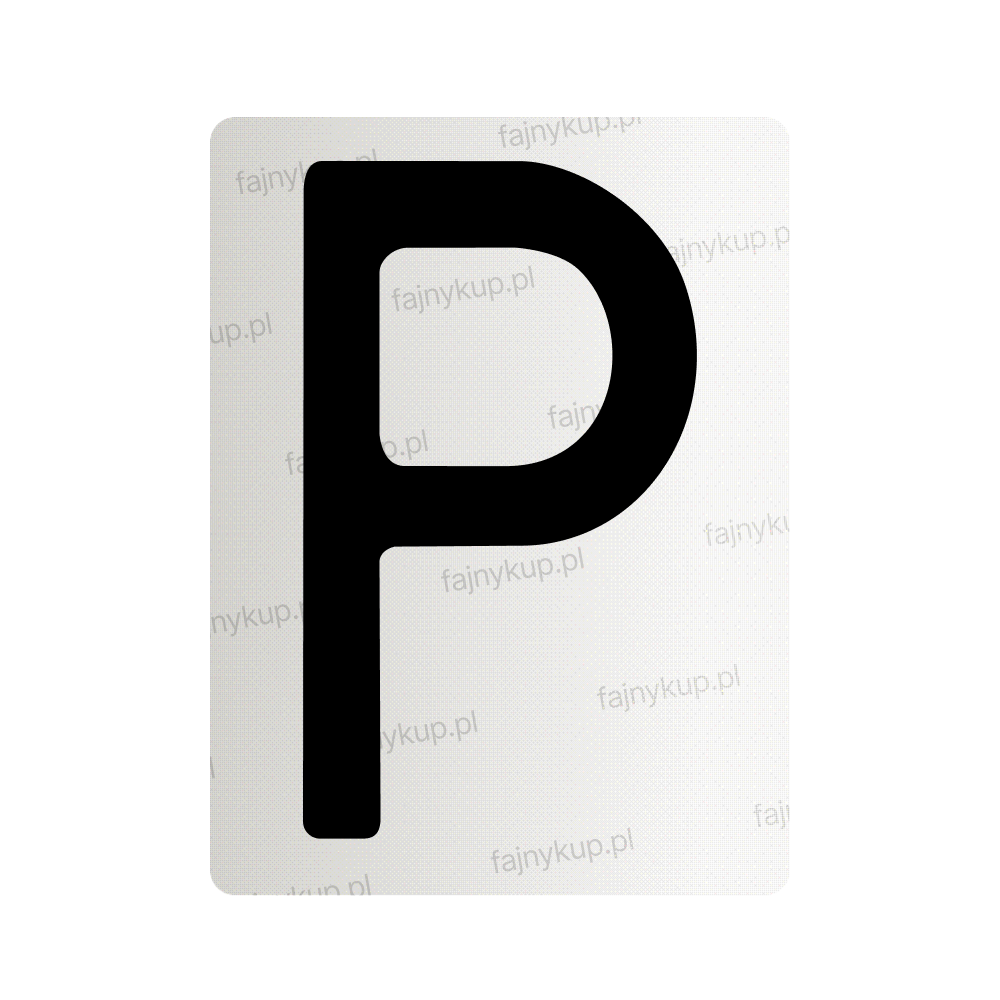 Tablice rejestracyjne nanofilmowe dla Polski (Standardowe) - Symbol "P"