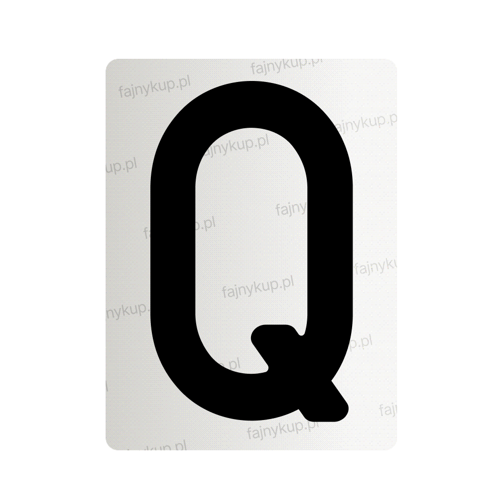 Tablice rejestracyjne nanofilmowe dla Polski (Standardowe) - Symbol "Q"