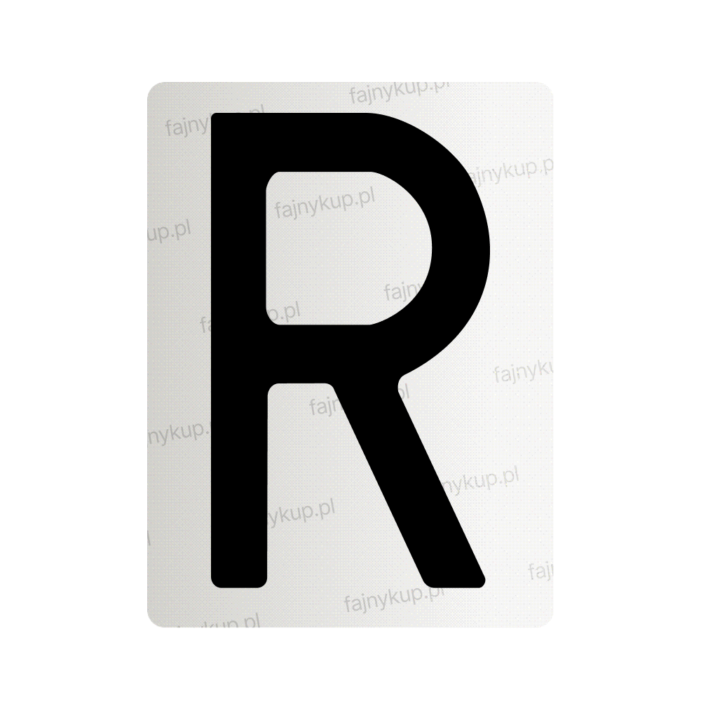 Tablice rejestracyjne nanofilmowe dla Polski (Standardowe) - Symbol "R"