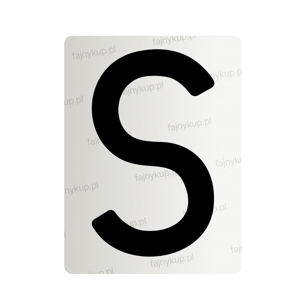 Tablice rejestracyjne nanofilmowe dla Polski (Standardowe) - Symbol "S"