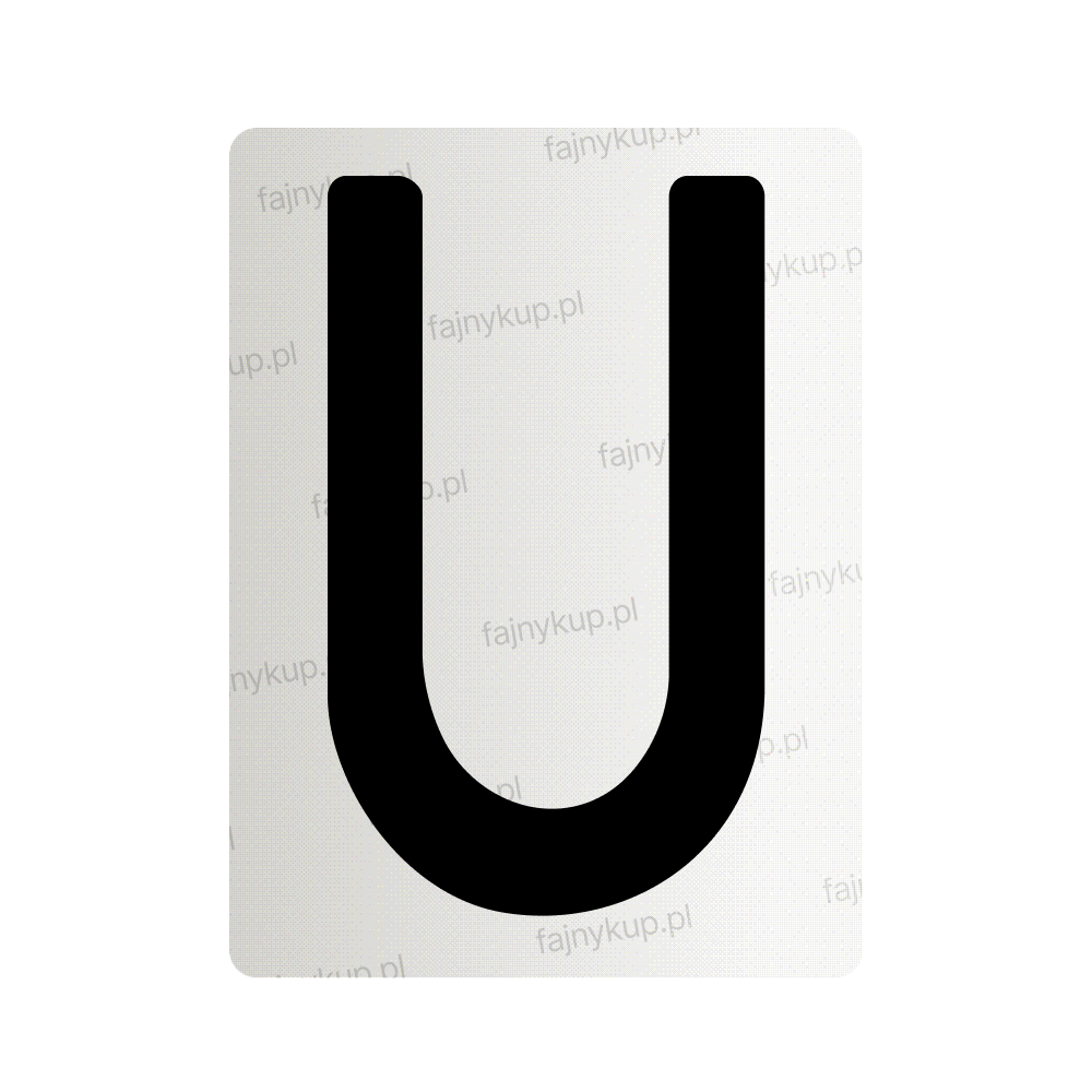 Tablice rejestracyjne nanofilmowe dla Polski (Standardowe) - Symbol "U"
